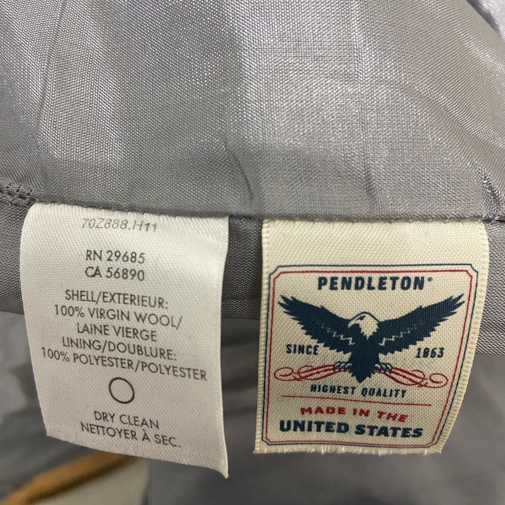 Elegant Pendleton 100% Wool Purple Patterned Slee… - image 8